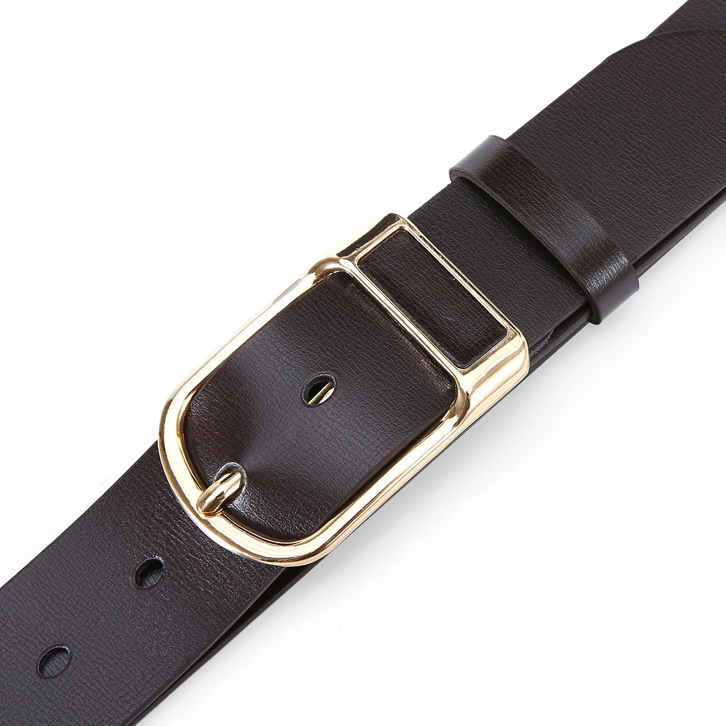DJZ6007 gold pin buckle close-up