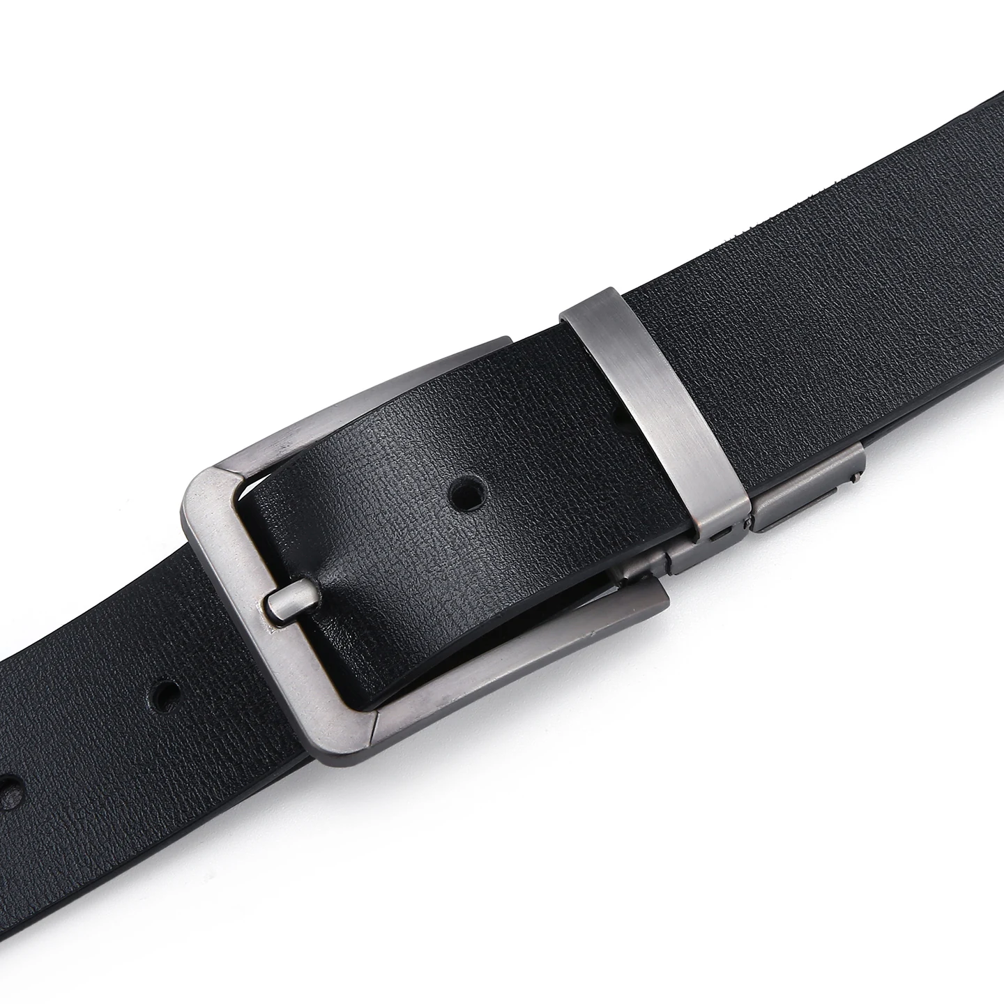 SQH6014 gunmetal pin buckle close-up