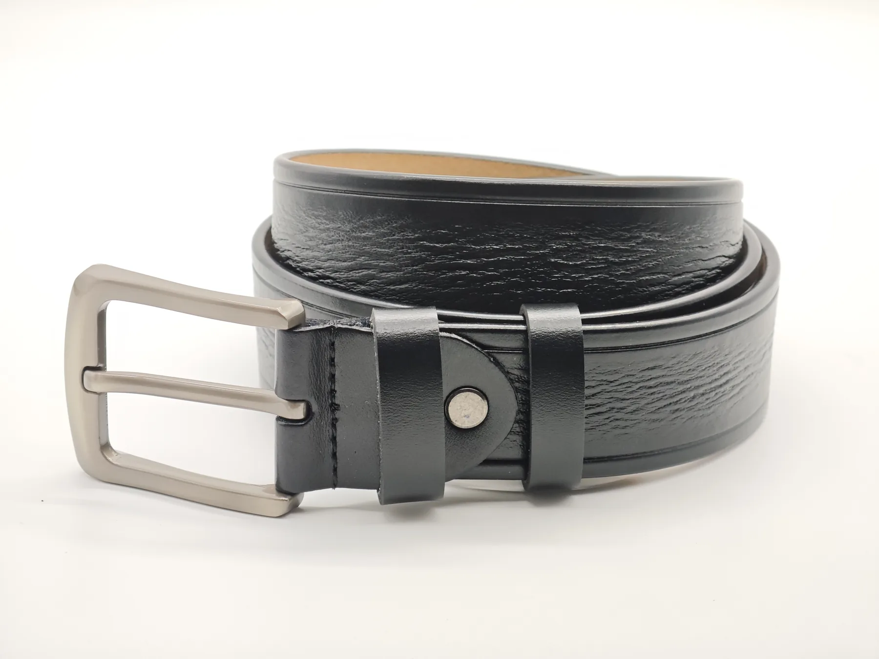 ZP8001 genuine leather pin buckle belt
