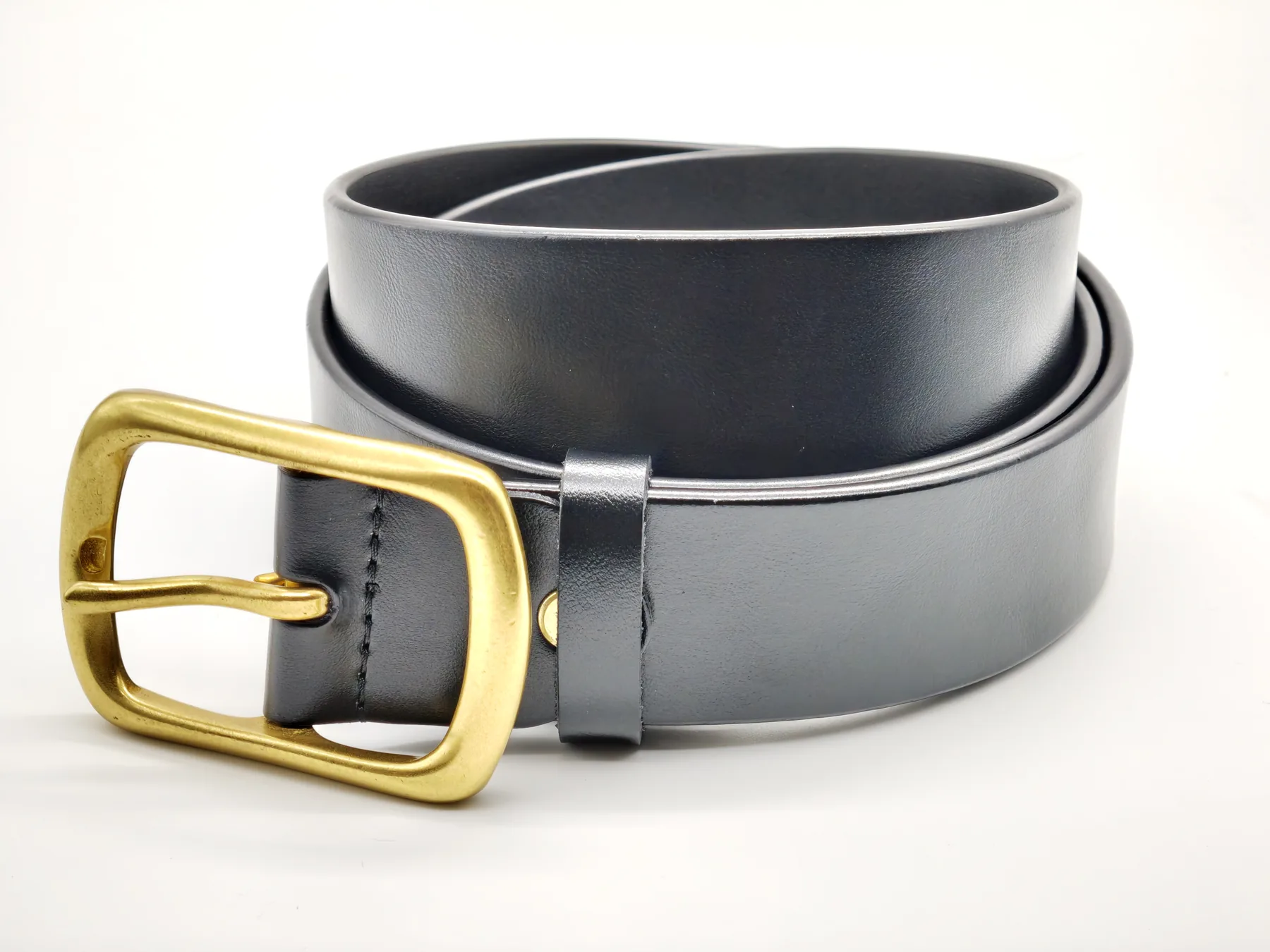 ZP8006 genuine leather belt with pure brass buckle